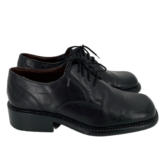 Vintage Aldo Dress Shoes Boys Mens 41 US 8 Black Leather Unisex Non-Binary - Picture 5 of 11